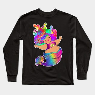 Rainbow Mermaid Long Sleeve T-Shirt